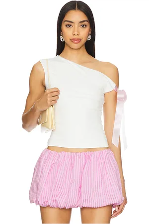 MORE TO COME Raquel Tie Sleeve Top in - . Size L (also in M, S, XL, XS, XXS).