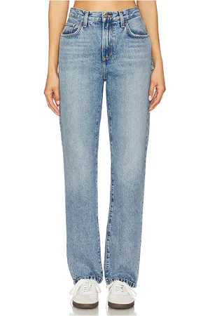 Favorite Daughter The Mikaela Low Slung Long Slim Straight Jeans in - Blue. Size 25 (also in 26, 27, 28, 29, 30, 31, 32).