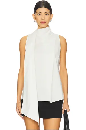 EAVES Noam Poplin Top in - Ivory. Size L (also in M, S, XL, XS).