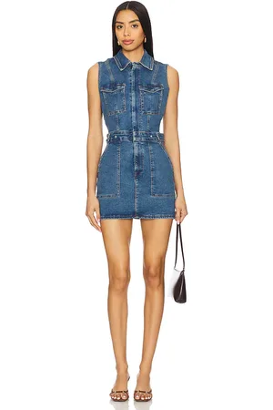 GOOD AMERICAN Fit For Success Sleeveless Mini Dress in - Blue. Size L (also in M, S, XL/1X, XS, XXL/2X, XXXL/3X).