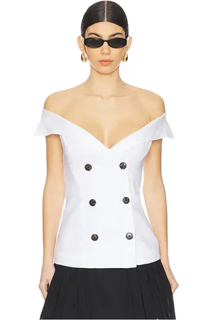 Bardot Eliora Button Front Top in - White. Size 10 (also in 12, 2, 4, 6, 8).