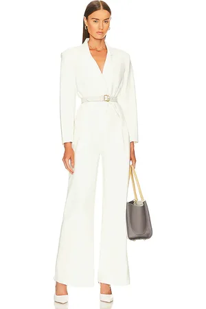 Norma Kamali Single Breasted Straight Leg Jumpsuit in - White. Size M (also in XL).