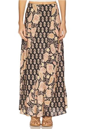 SPELL Marmont Maxi Skirt in - Black. Size L (also in S, XL, XS, XXL, XXS).