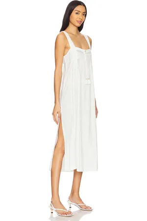 SPELL Stevie Midi Dress in - White. Size L (also in M, XL).