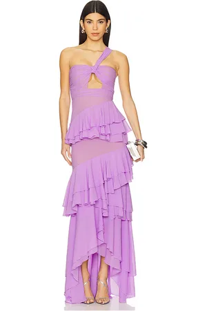 Michael Costello X REVOLVE Ariella Maxi Dress in - Lavender. Size L (also in S, XL, XS).