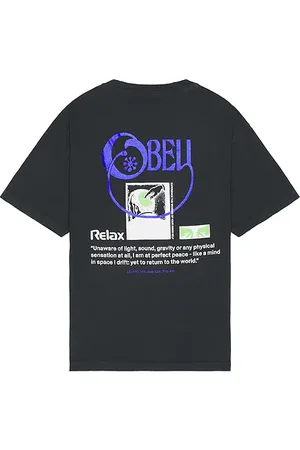 Obey Relax Tee in - Black. Size L (also in M, S, XL/1X).