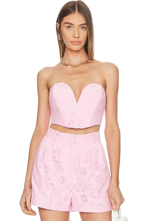 Amanda Uprichard Cherri Crop Top in - Pink. Size M (also in XS).
