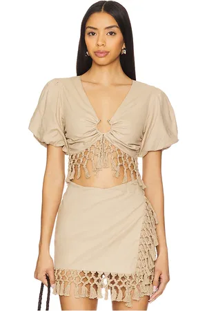 Tularosa Lexi Top in - Neutral. Size M (also in S, XL, XS, XXS).