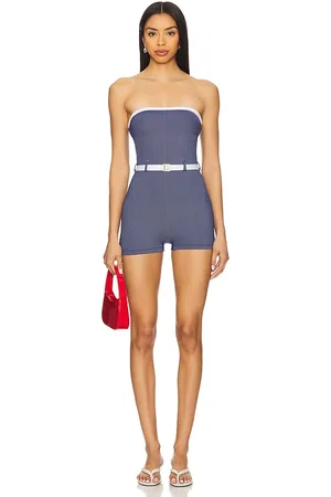FAE X REVOLVE Stevie Playsuit in - Navy. Size L (also in M, S, XL, XS).