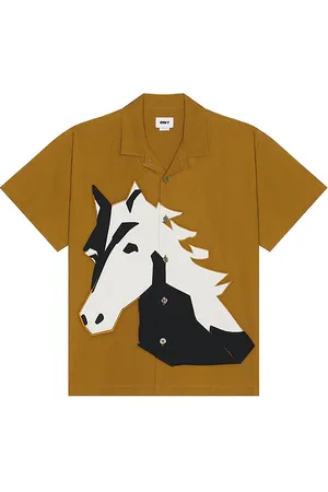 Obey Beau Woven Shirt in - Brown. Size L (also in M, S).