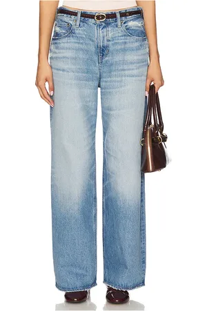 Moussy Lowell Super Wide Pants in - Blue. Size 24 (also in 25, 26, 27, 28, 29, 30, 31).