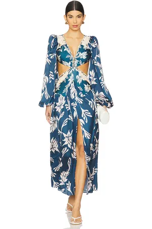 PATBO Artichoke Beach Dress in - Teal. Size S (also in XS).