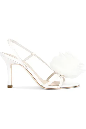 Loeffler Randall Steph Flower Heeled Sandal in - White. Size 10 (also in 6.5, 7, 7.5, 8, 8.5, 9, 9.5).