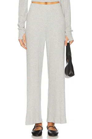 Michael Lauren Theoden Wide Leg Pant in - Light Grey. Size L (also in M, S, XL, XS).