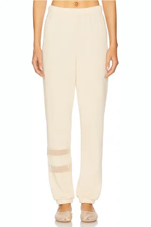 Michael Lauren Setton Mesh Contrast Pant in - Nude. Size L (also in M, S, XL, XS).