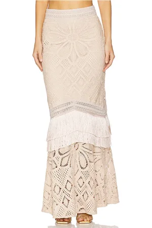 PATBO X Camila Coelho Flower Crochet Skirt in - . Size L (also in S, XL, XS).