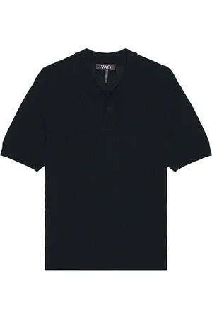 WAO Cable Knit Short Sleeve Polo in - . Size L (also in M, S, XL/1X).
