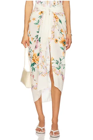 Agua by Agua Bendita Lavanda Skirt in - White. Size all.