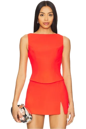 Amanda Uprichard X REVOLVE Ines Top in - Red,Orange. Size L (also in M, S, XS).
