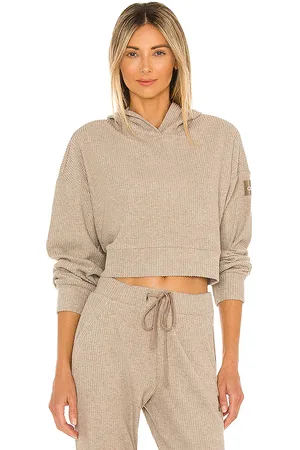 alo Muse Hoodie in - Cream. Size L (also in M, S, XS).