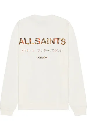 AllSaints Underground Crew Neck Sweater in - White. Size L (also in M, S, XL/1X).