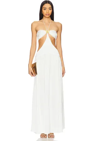 Cin Cin Mila Butterfly Maxi Dress in - White. Size L (also in XL).