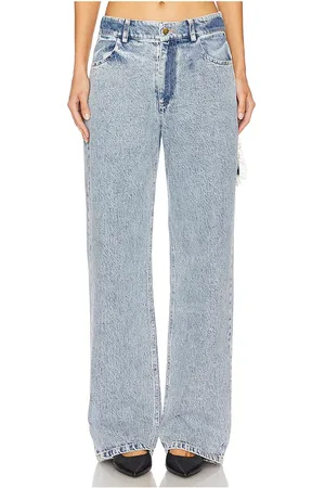 Tanner Fletcher Sid Lace Loop Straight Leg in - Blue. Size 24 (also in 26, 28, 30).