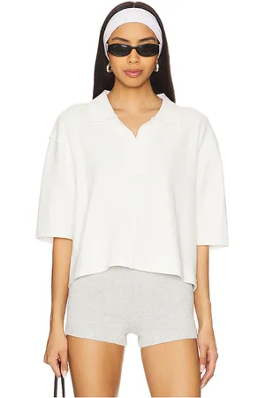 Free People X We The Free Denmark Polo in - White. Size L (also in M, S, XL, XS).