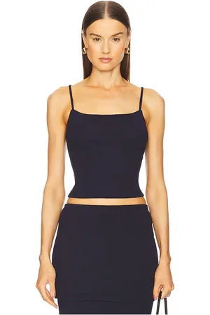 LnA Senti Ribbed Tank in - Navy. Size L (also in M, S, XS).