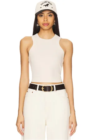 LnA Detra Ribbed Tank in - Ivory. Size L (also in M, S, XS).