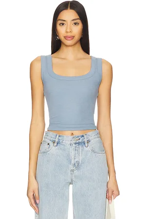 LnA Dustin Ribbed Tank in - Blue. Size L (also in M, S, XS).