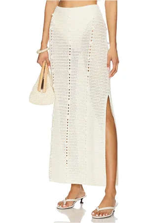 DEVON WINDSOR Haisley Skirt in - Cream. Size L (also in M, XL).