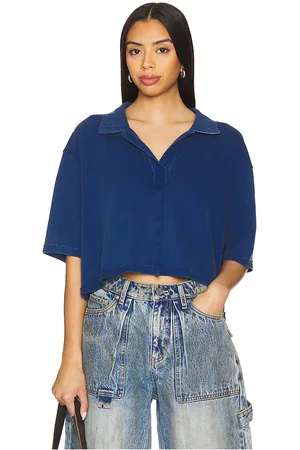 Free People X We The Free Denmark Polo in - Royal. Size L (also in M, S, XL, XS).