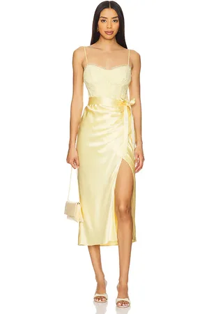 CAMI Tricia Corset Dress in - Lemon. Size 10 (also in 2, 4).
