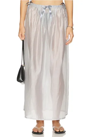 Belle Rhea Skirt in - Light Grey. Size L (also in M, S, XL, XS).