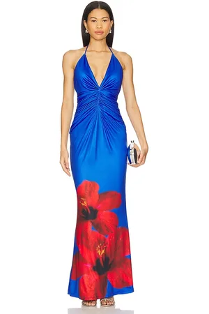 Runaway The Label Primrose Maxi Dress in - Royal. Size L (also in M, S, XL, XS, XXL).