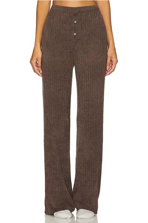Barefoot Dreams CozyChic Ultra Light Ribbed Lounge Pant in - Brown. Size L (also in XL).