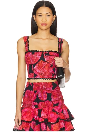 CHARO RUIZ IBIZA Liv Top in - Red. Size S (also in XS).