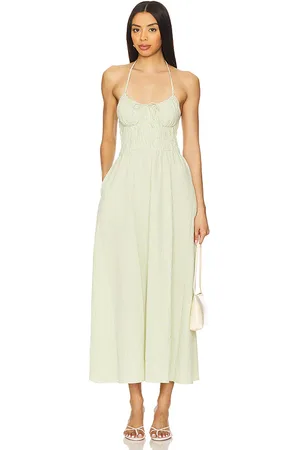 Solid The Lolita Dress in - Green. Size L (also in M, S, XL, XS).