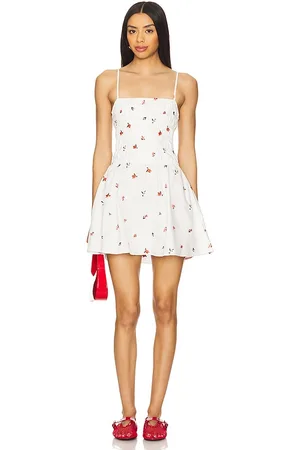 Solid The Mini Delta Dress in - White. Size L (also in M, S, XL, XS).