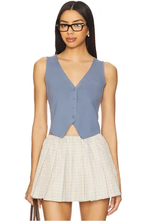 Lovers And Friends Jada Vest in - Slate. Size L (also in M, S, XL, XS, XXS).