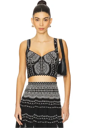 CHARO RUIZ IBIZA Goldie Top in - Black. Size L (also in S, XS).