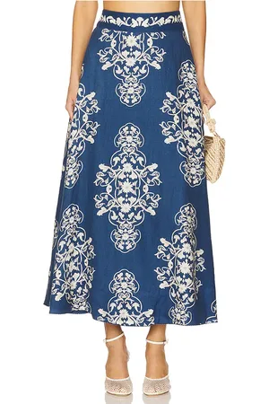 Agua by Agua Bendita Bergamota Skirt in - Blue. Size L (also in XS).