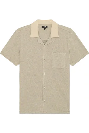 Paige Oliver Short Sleeve Shirt in - Beige. Size L (also in M).