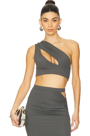 Michael Costello X REVOLVE Lior Top in - Grey. Size L (also in M, S, XL, XS, XXS).