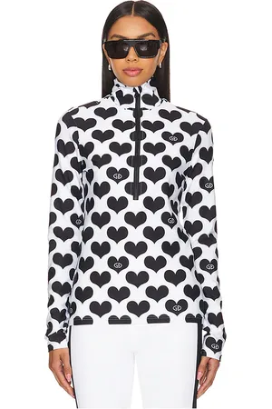 Goldbergh Chrie Hearts Ski Pully in - Whitw. Size L (also in M, XS).