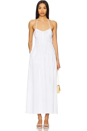 Solid The Lolita Dress in - White. Size L (also in M, S, XL, XS).