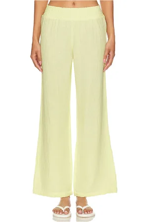 Bobi Wide Leg Pants in - Lemon. Size L (also in XL).