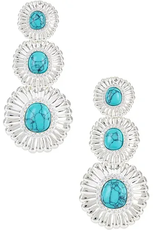 Retrofete Orabella Earring in - Teal. Size all.