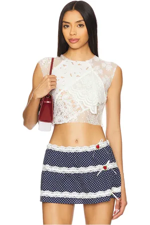 yuhan wang Lace Patched Top in - . Size L (also in S).